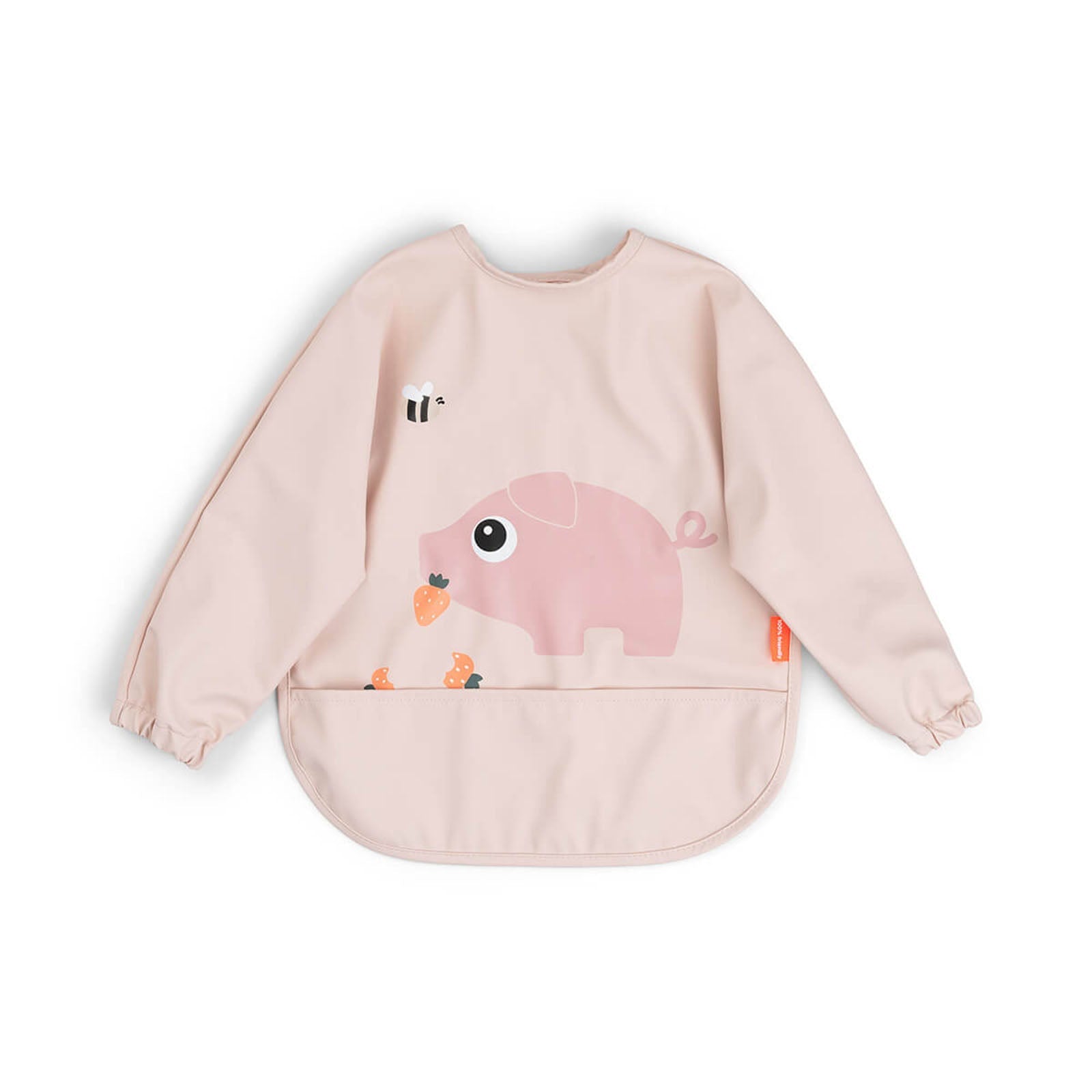 Done By Deer Sleeved Pocket Bib - Tiny Farm Powder