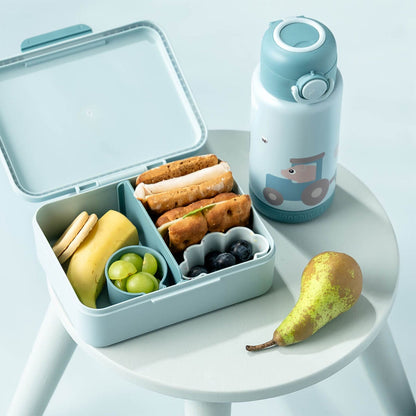Done By Deer Lunch Box With Divider - Tiny Farm Blue