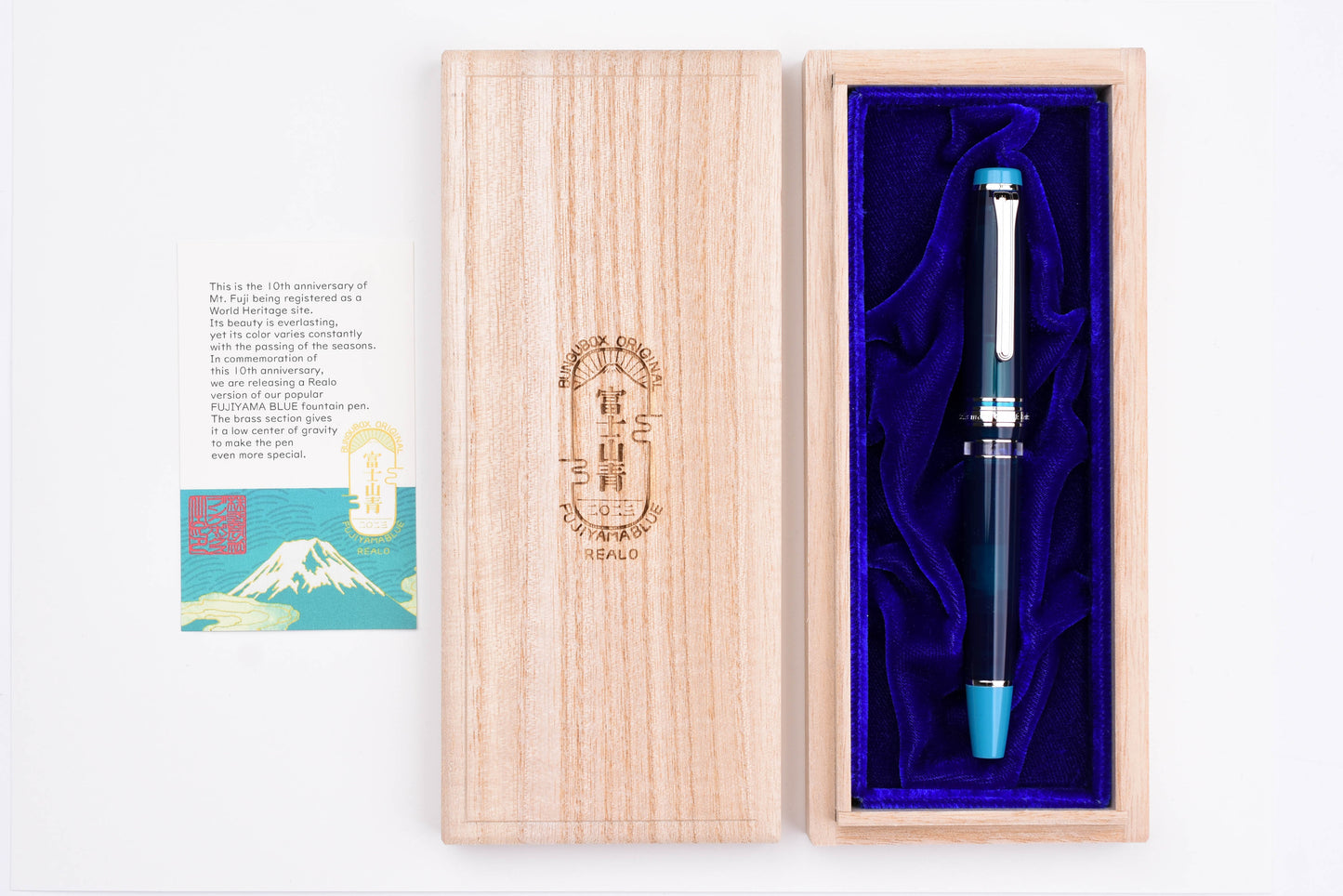 BUNGUBOX Original Large Fountain Pen - Piston - Fujiyama Blue