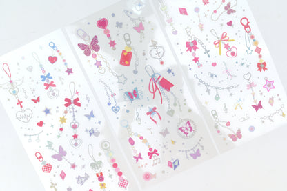 BGM Foil Stamping Iride Sticker Sheets - Sparkling Charms