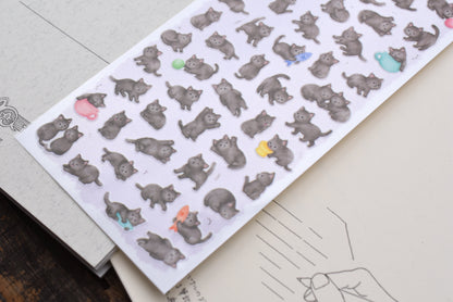 Chunky Animals Washi Stickers - Black Cat