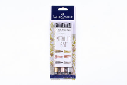 Faber-Castell - Pitt Artist Pens - Metallic Art - 3 Color Set