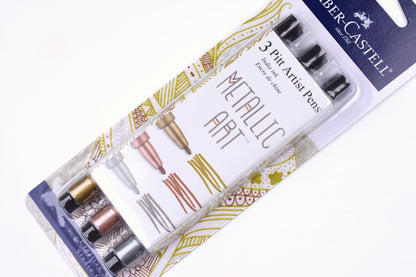 Faber-Castell - Pitt Artist Pens - Metallic Art - 3 Color Set