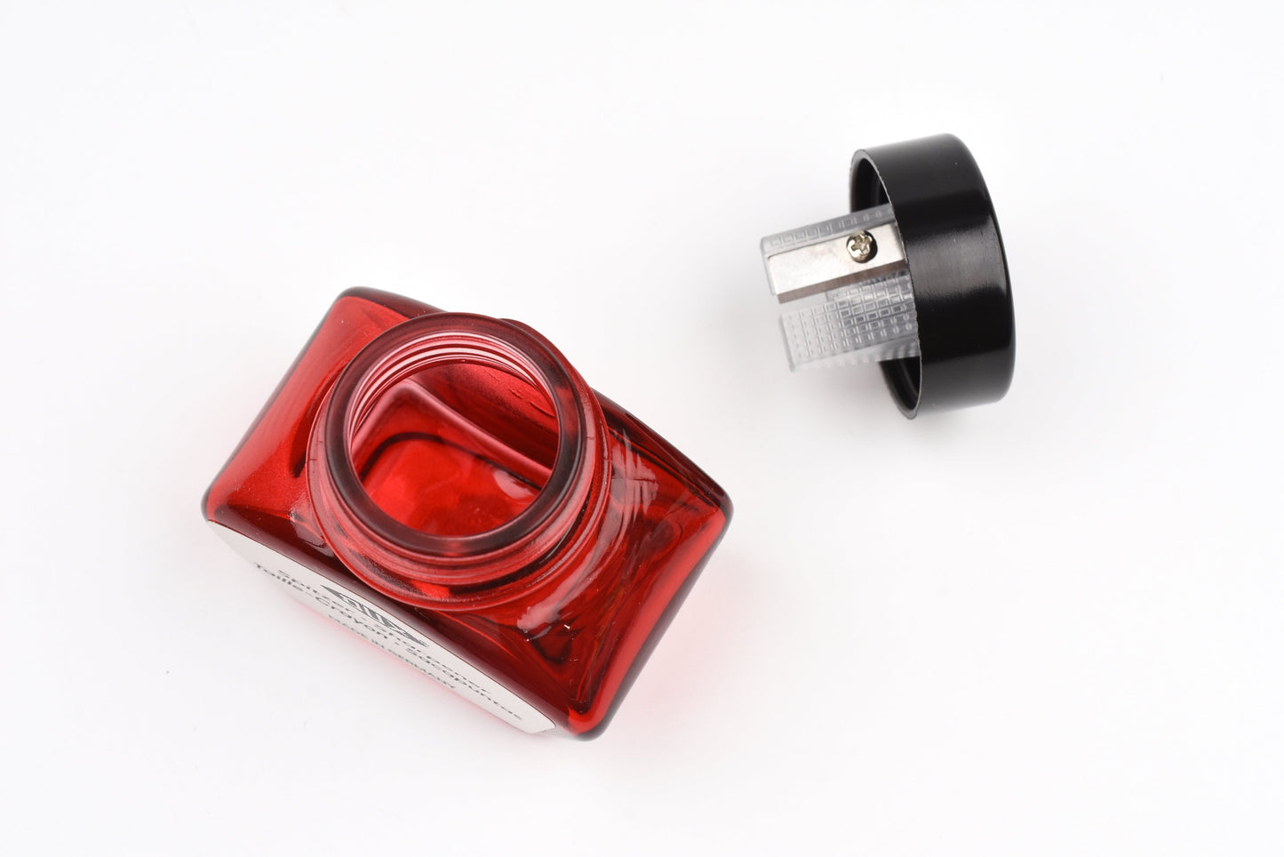 Dux Glass Inkwell Style Pencil Sharpener - Plastic Insert