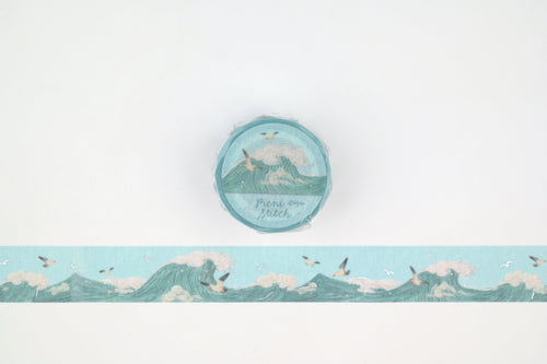 BGM Washi Tape - Foil Stamping - Pieni Stitch - Small Sea