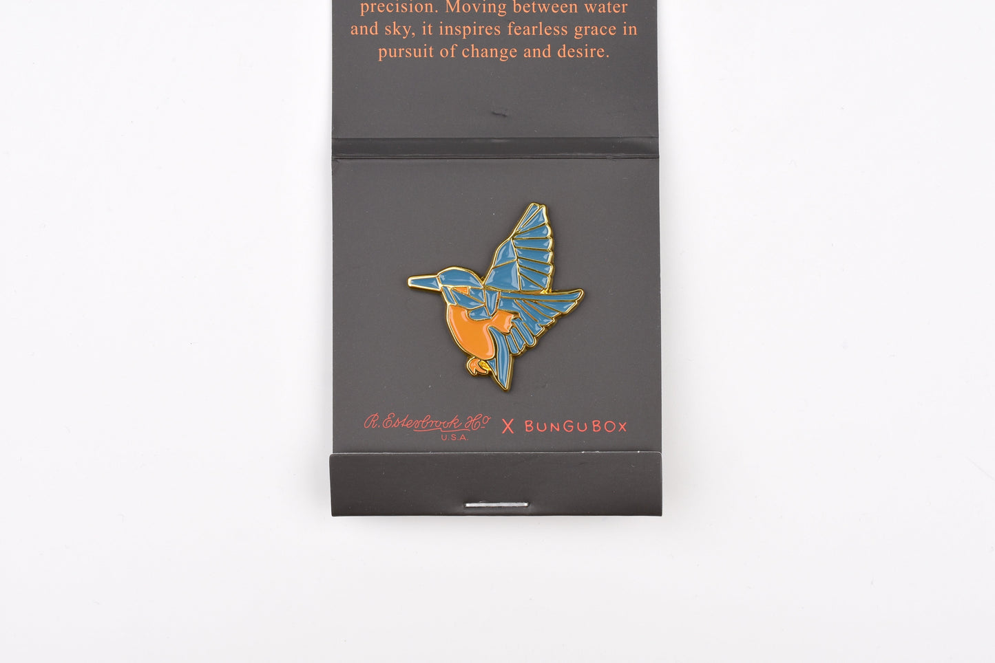 Esterbrook x BUNGUBOX Enamel Pin - Kachofugetsu Collection - Kingfisher - Limited Edition