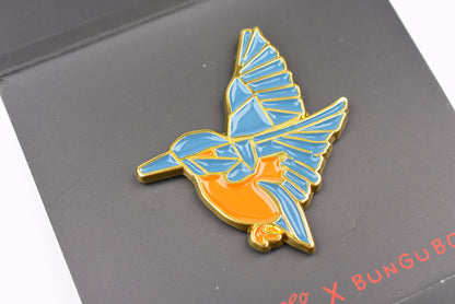 Esterbrook x BUNGUBOX Enamel Pin - Kachofugetsu Collection - Kingfisher - Limited Edition