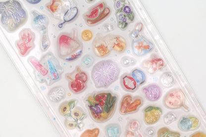 BGM 3D Sticker Sheet - Kyururun - 2026 Summer Limited - Summer Tradition