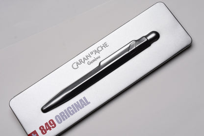 Caran d'Ache 849 Metal Ballpoint Pen - Original With Metal Slim Pack Case