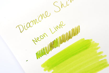 Diamine Shimmer Ink - Neon Lime - 50mL