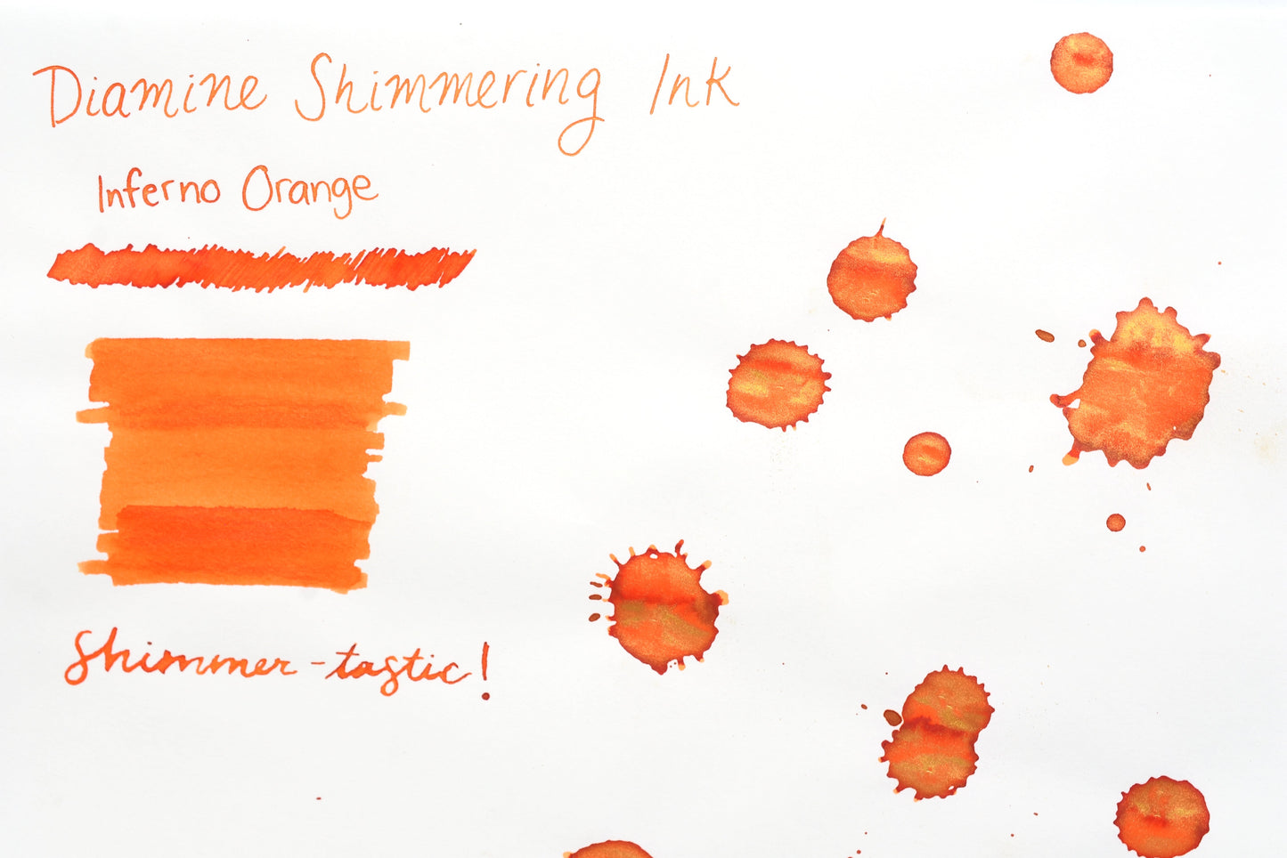 Diamine Shimmer Ink - Inferno Orange - 50mL