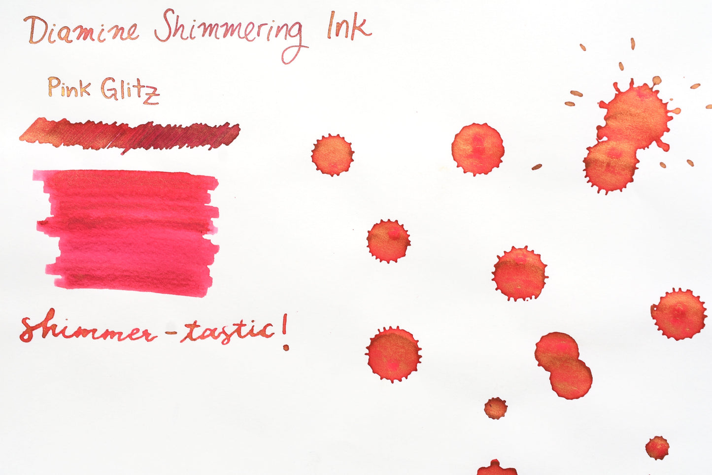 Diamine Shimmer Ink - Pink Glitz - 50mL