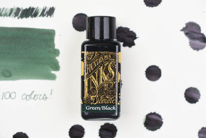 Diamine Fountain Pen Ink - Green/Black - 30mL