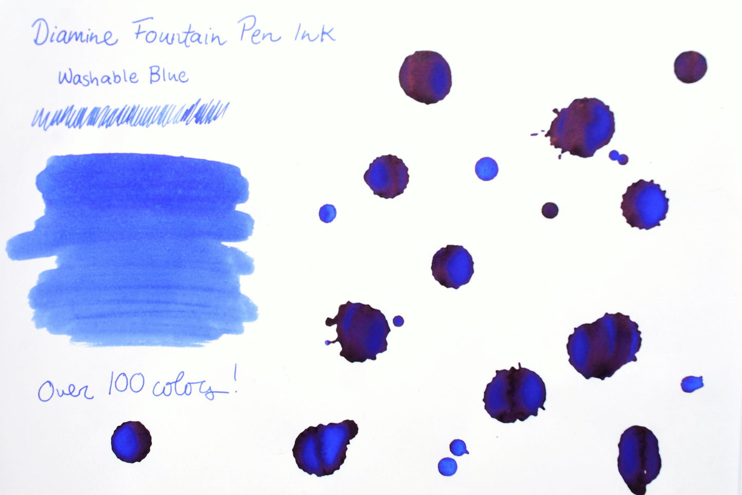 Diamine Fountain Pen Ink - Washable Blue - 30mL