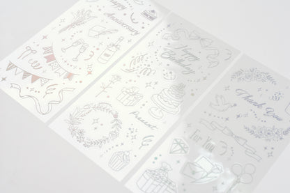 BGM - Foil Stamping Iride Sticker Sheets - Gift