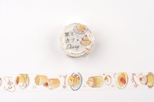 BGM Washi Tape - Foil Stamping - Travel, Cafe, and Diary - Honey