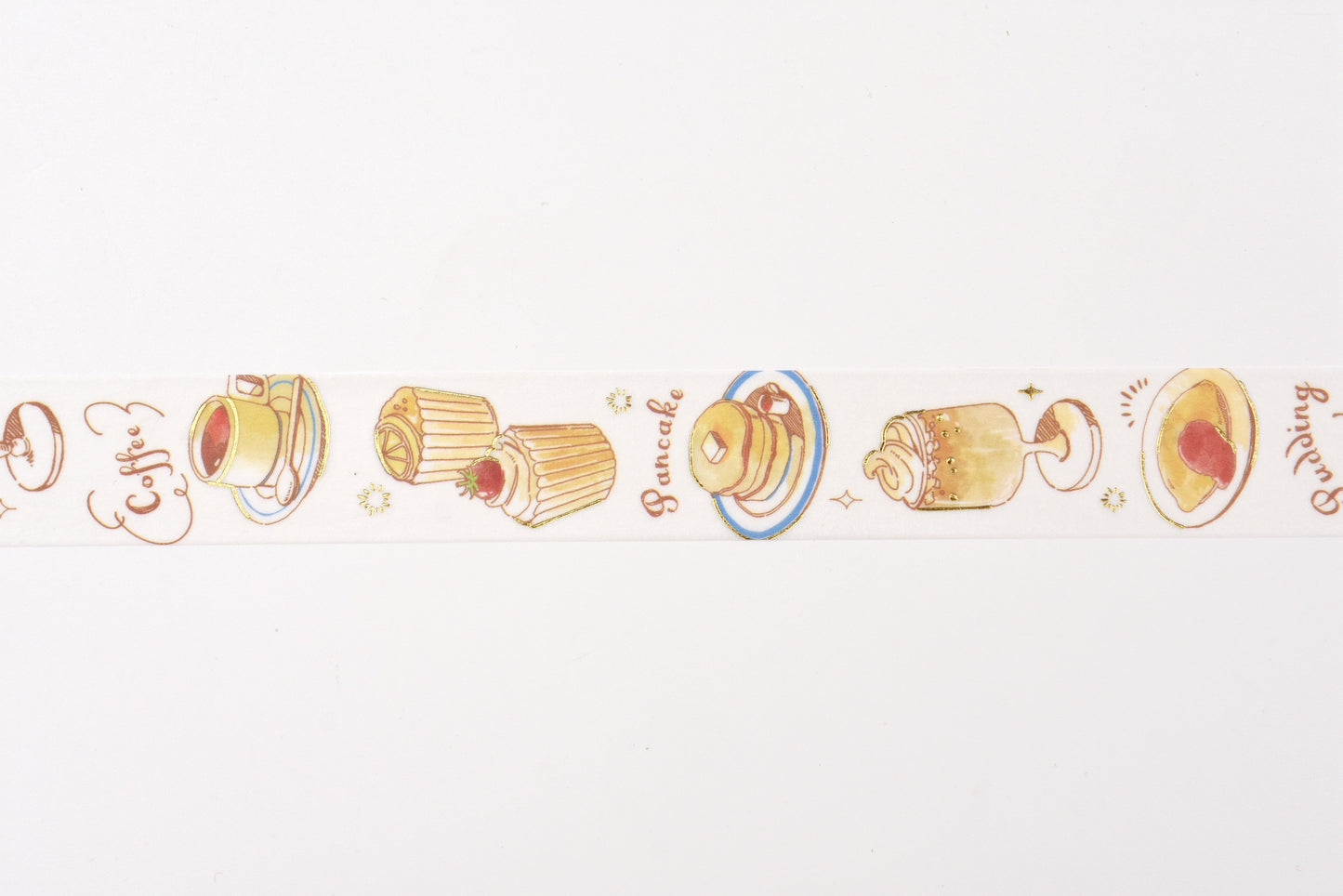 BGM Washi Tape - Foil Stamping - Travel, Cafe, and Diary - Honey