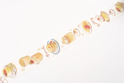BGM Washi Tape - Foil Stamping - Travel, Cafe, and Diary - Honey