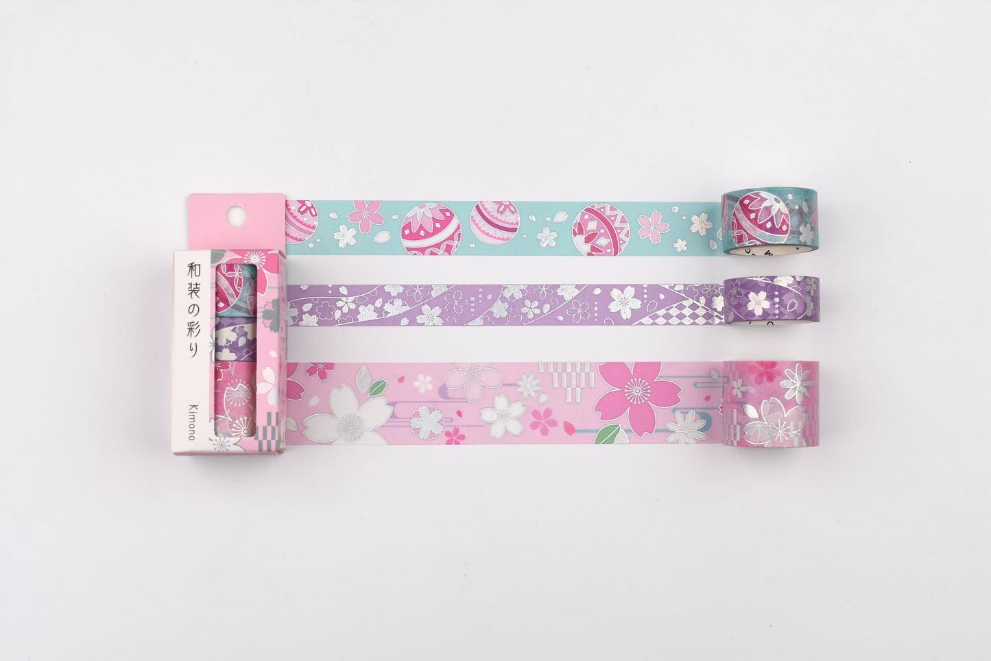 BGM Washi Tape Set - Foil Stamping - The Colors of Kimono - Set of 3