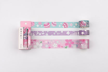 BGM Washi Tape Set - Foil Stamping - The Colors of Kimono - Set of 3