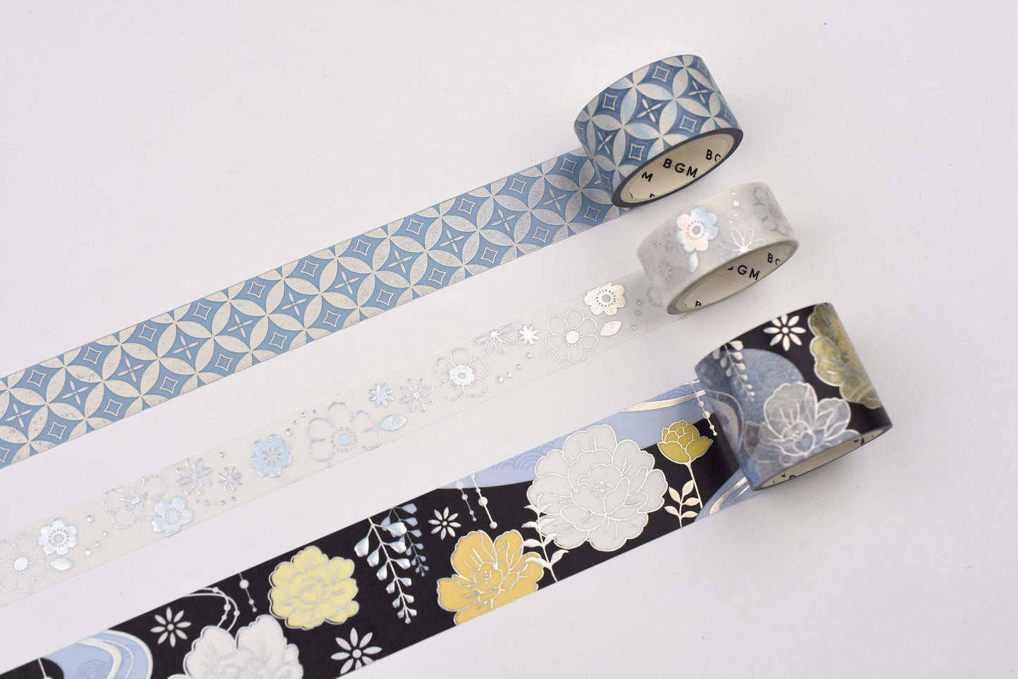 BGM Washi Tape Set - Foil Stamping - The Colors of Kimono - Set of 3