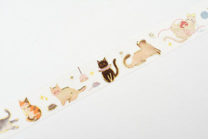 BGM Washi Tape - Foil Stamping - IPPAI - Full of Cats
