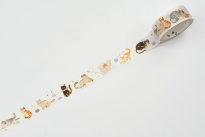BGM Washi Tape - Foil Stamping - IPPAI - Full of Cats