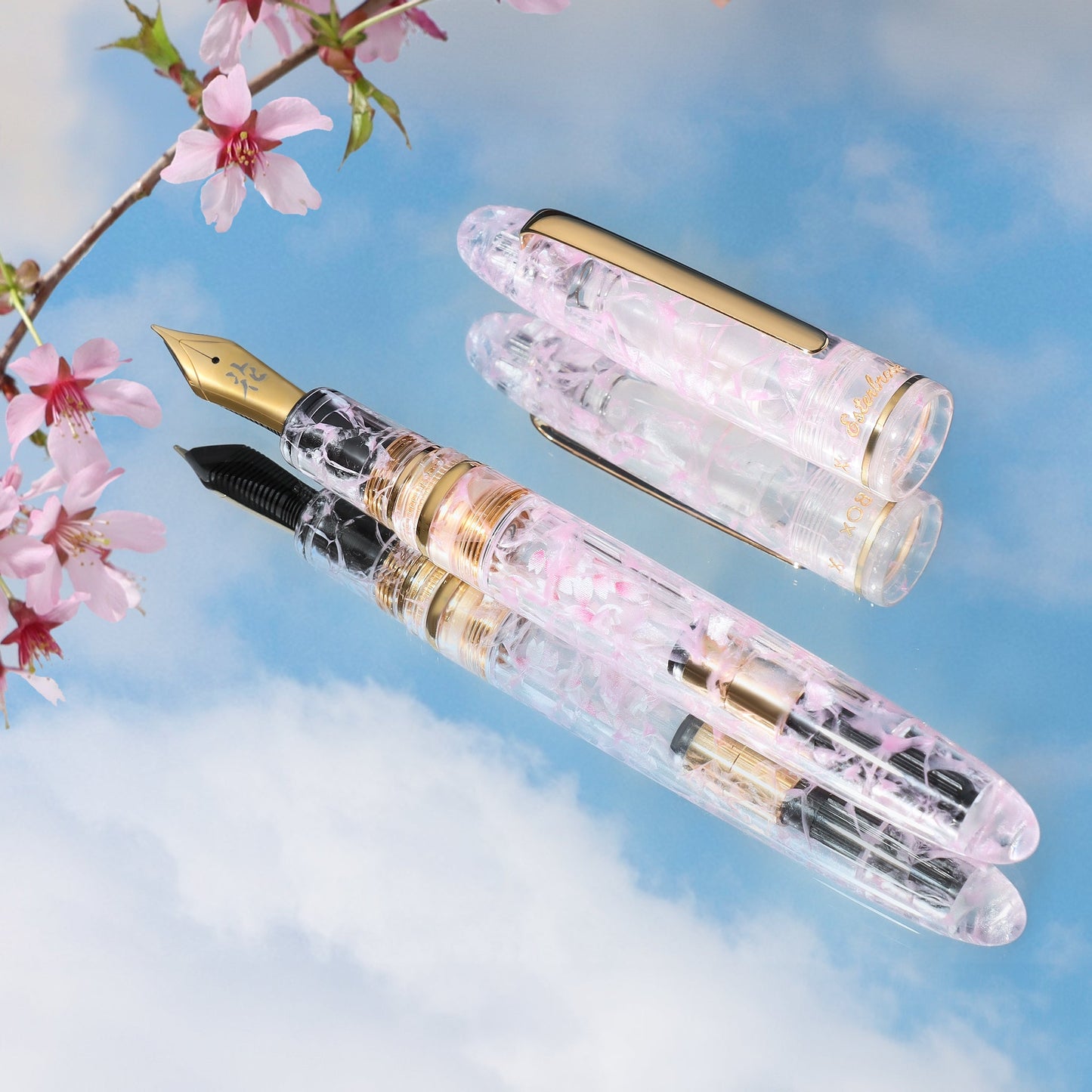 Esterbrook x BUNGUBOX Estie Fountain Pen - Kachofugetsu - Flower - Limited Edition