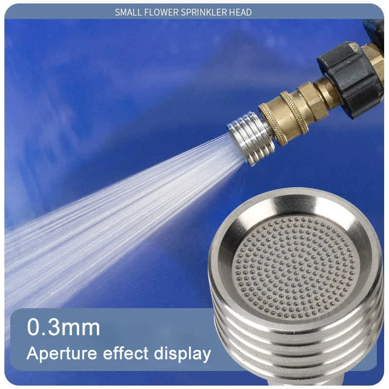 1/4  Quick Plug Stainless Steel Car Washing Fitting Nozzle High Pressure Spray Shower Nozzle  for Flower Garden Watering