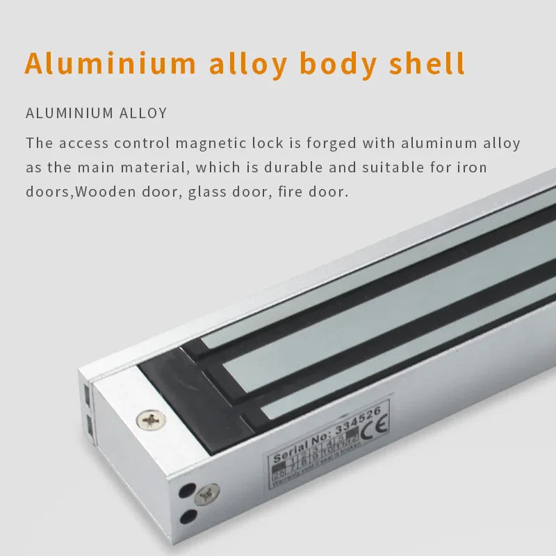 280KG 600Lbs Holding Force Magnetic Door Lock Access Control DC 12V Single Door Smart Magnetic Electric Lock for Sliding Door