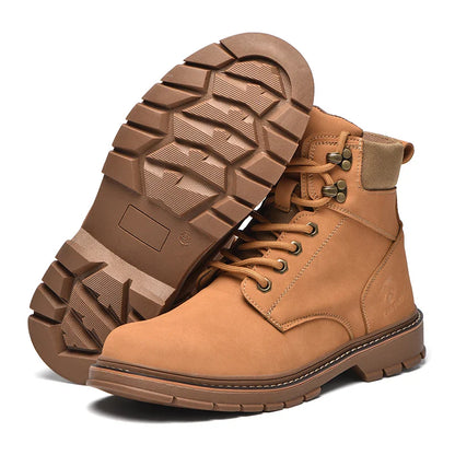 Diansen HT-01 Best Selling High Cut Quality Work Fashion Leather Safety Shoes Steel Toe Men Safety Boots