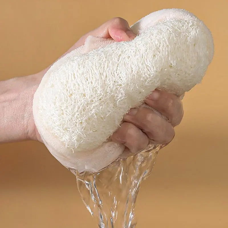 Durable Naturals Large Bath and Shower Exfoliating Loofah Sponge Oval Ball Shape Simple Style Plastic-Free Body Application