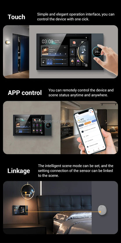 Android 11 Tuya Multifunctional Control Panel for Smart Home with WiFi Music Background & Zigbee Gateway Features