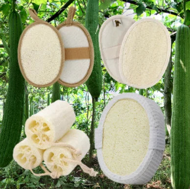 Durable Naturals Large Bath and Shower Exfoliating Loofah Sponge Oval Ball Shape Simple Style Plastic-Free Body Application