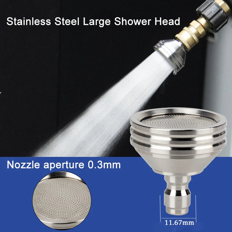1/4  Quick Plug Stainless Steel Car Washing Fitting Nozzle High Pressure Spray Shower Nozzle  for Flower Garden Watering