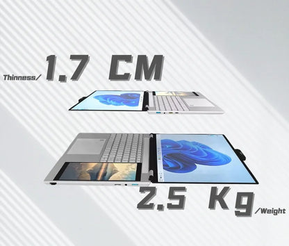 Brand New Laptops Computer 15.6inch Touch Double Screen DDR4 CPU N150 RAM 16GB SSD 256GB Cheap Laptop Notebook