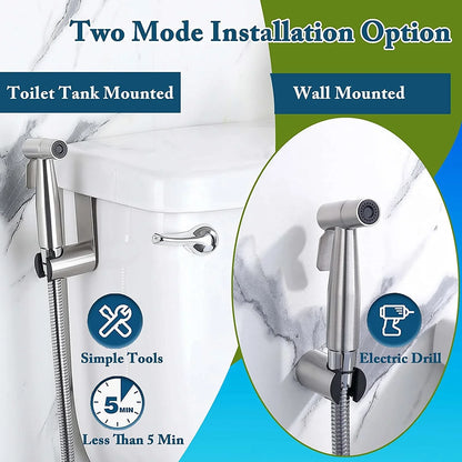 304 Stainless Steel Handheld Bidet Sprayer Toilet Kitchen Shower Set for Bathroom Cloth Diaper Sprayer