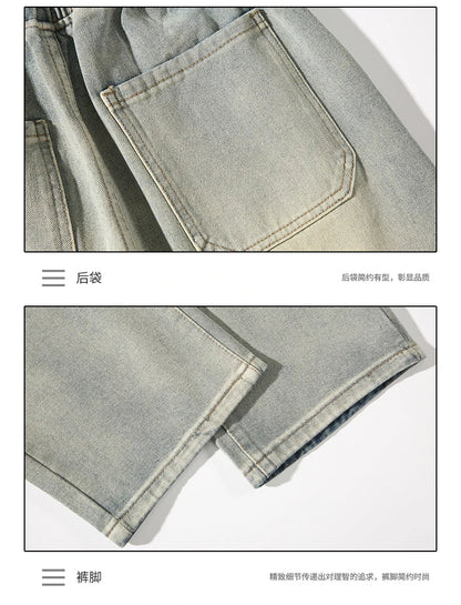 ANSZKTN Men's Fall Trend Loose Straight Leg Pants Jeans
