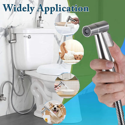 304 Stainless Steel Handheld Bidet Sprayer Toilet Kitchen Shower Set for Bathroom Cloth Diaper Sprayer