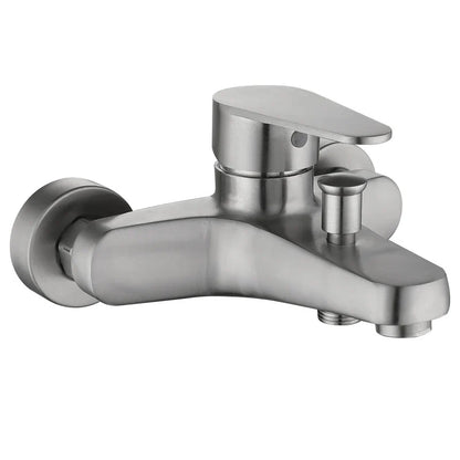 Bathroom Shower Faucet Stainless Steel Triple Bathtub Faucet Mixers Hot Cold Mixer Valve Nozzle Tap Wall Mounted Home Shower Set