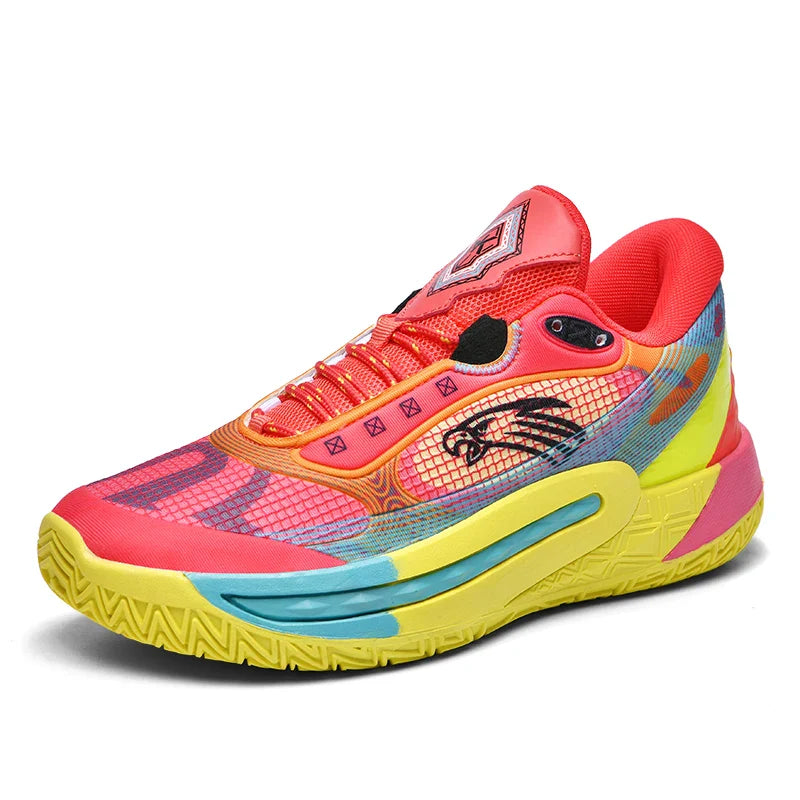 Brand Logo Customize Professional Men Eagle Design Outdoor Sports Sneakers Dark Night Glowing Mesh Women Boys Basketball Shoes