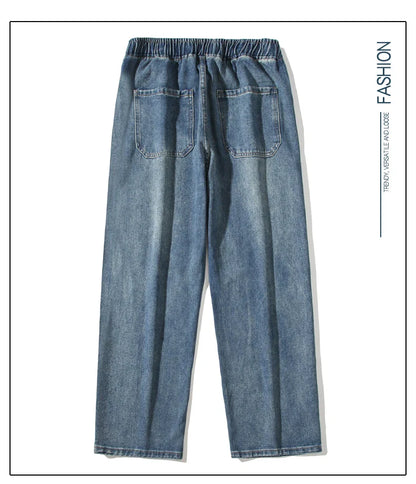 ANSZKTN Men's Fall Trend Loose Straight Leg Pants Jeans