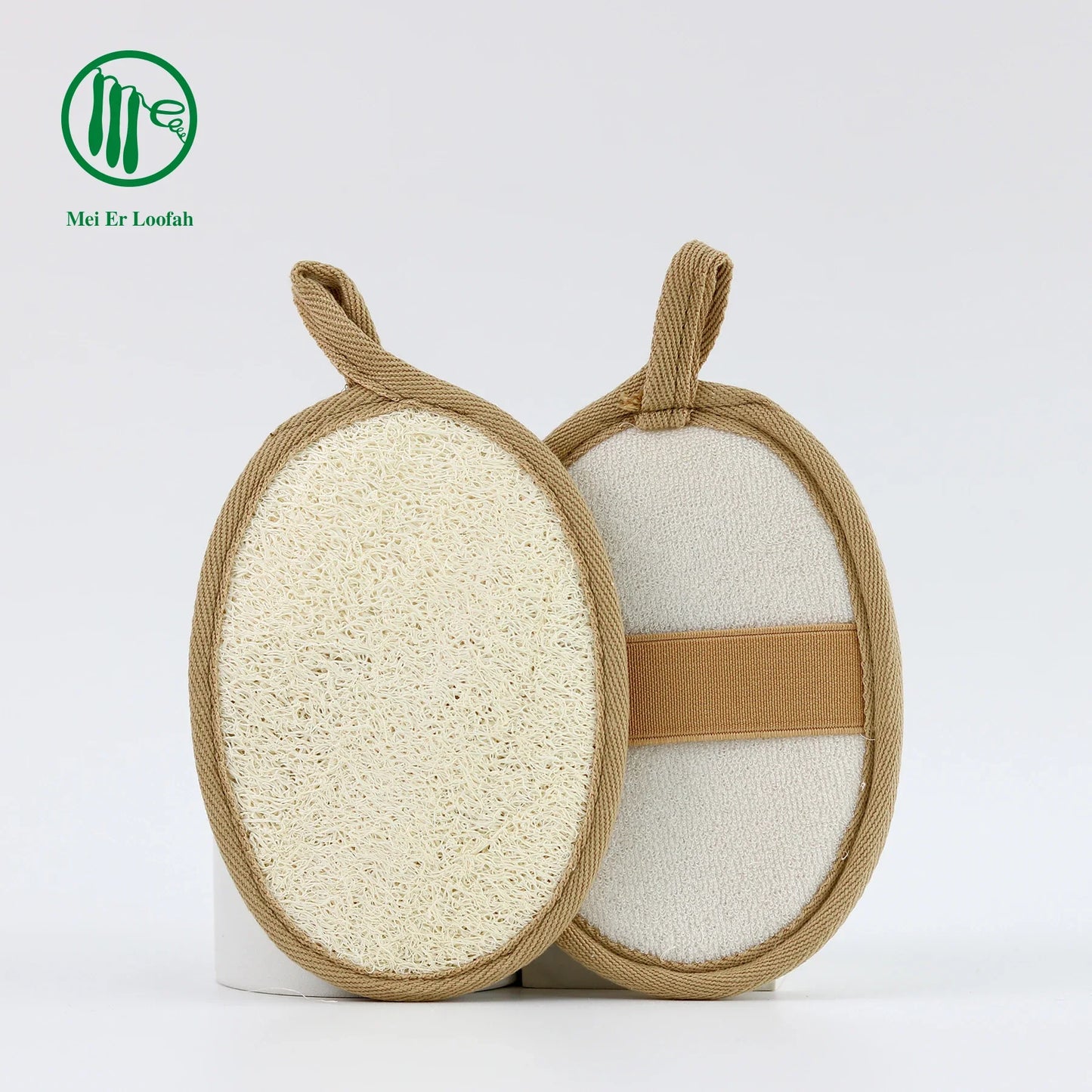 Durable Naturals Large Bath and Shower Exfoliating Loofah Sponge Oval Ball Shape Simple Style Plastic-Free Body Application