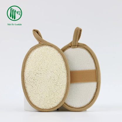 Durable Naturals Large Bath and Shower Exfoliating Loofah Sponge Oval Ball Shape Simple Style Plastic-Free Body Application