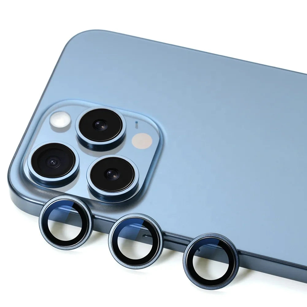 Anti-explosion Gold Ring Camera Lens Protector iphone Back Glass