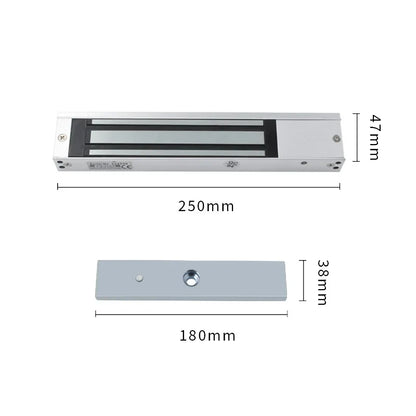 280KG 600Lbs Holding Force Magnetic Door Lock Access Control DC 12V Single Door Smart Magnetic Electric Lock for Sliding Door