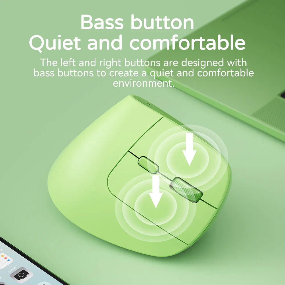BOW Optical Dual-mode Mini Computer Silent Mice Vertical Mouse Rechargeable Wireless Gaming Mouse for Laptop