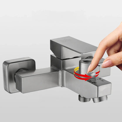 Bathroom Shower Faucet Stainless Steel Triple Bathtub Faucet Mixers Hot Cold Mixer Valve Nozzle Tap Wall Mounted Home Shower Set