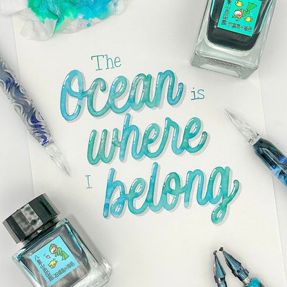 A Space Walk - Monoline Lettering Workshop with Bechori (Reservations Begin July 1 - 12pm ET)