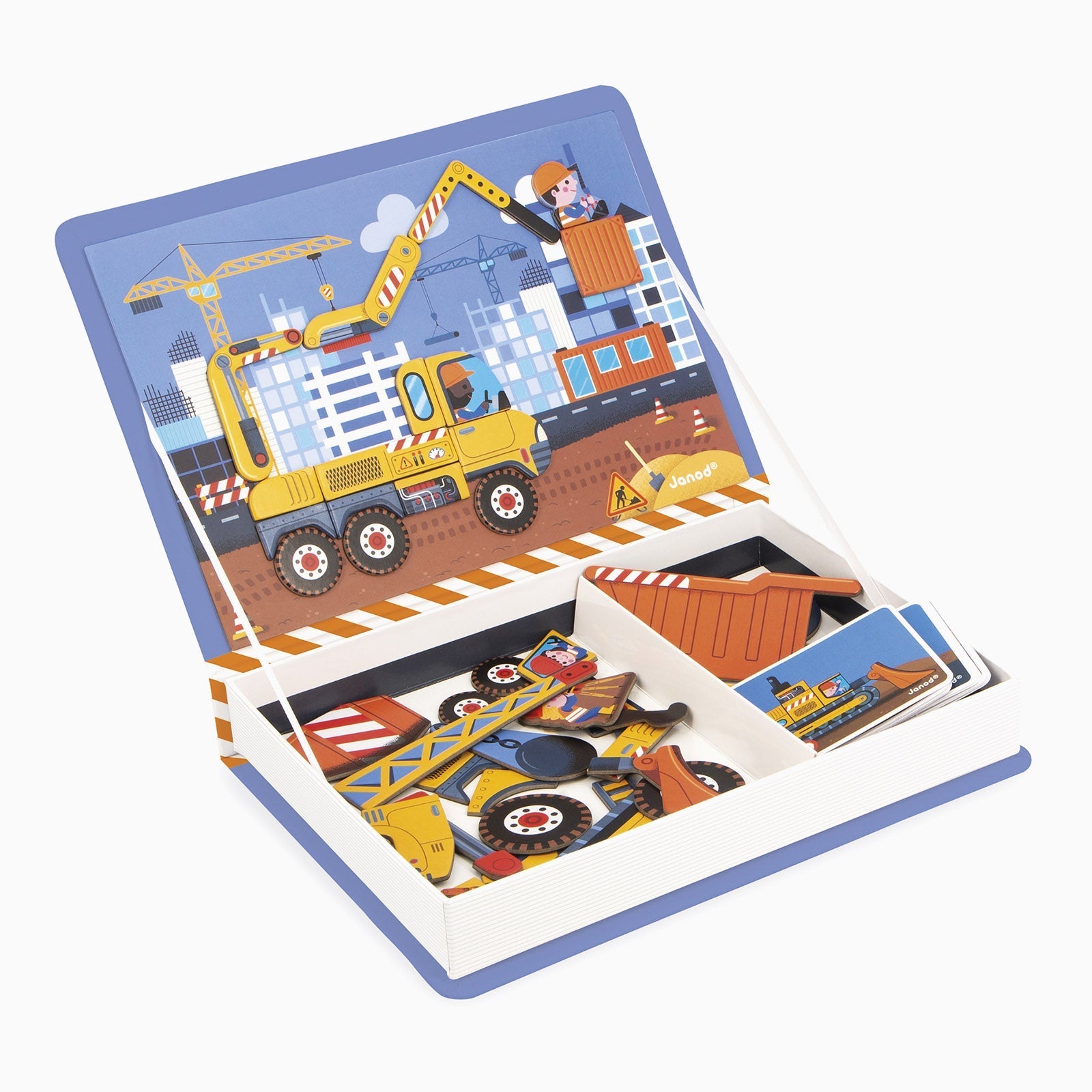 Janod Magnetibook Educational Toy - Construction
